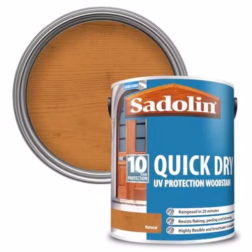 Sadolin Quick Dry UV Protection Woodstain, Natural, 5 l