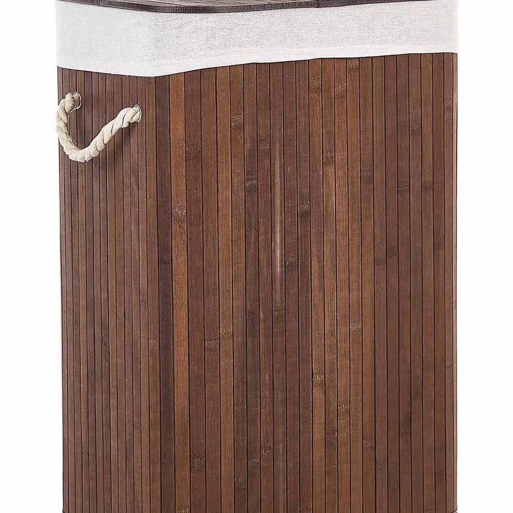 Wyld and Coco Bamboo Laundry Basket with Lid and Handles in Brown, W/D/H: 60.0 x 40.0 x 30.0 cm – 2