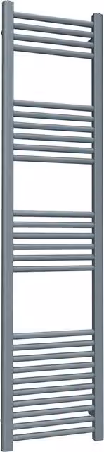 Lux Heat Coloured Steel Towel Radiator in Pebble Grey, H 160 cm x W 40 cm