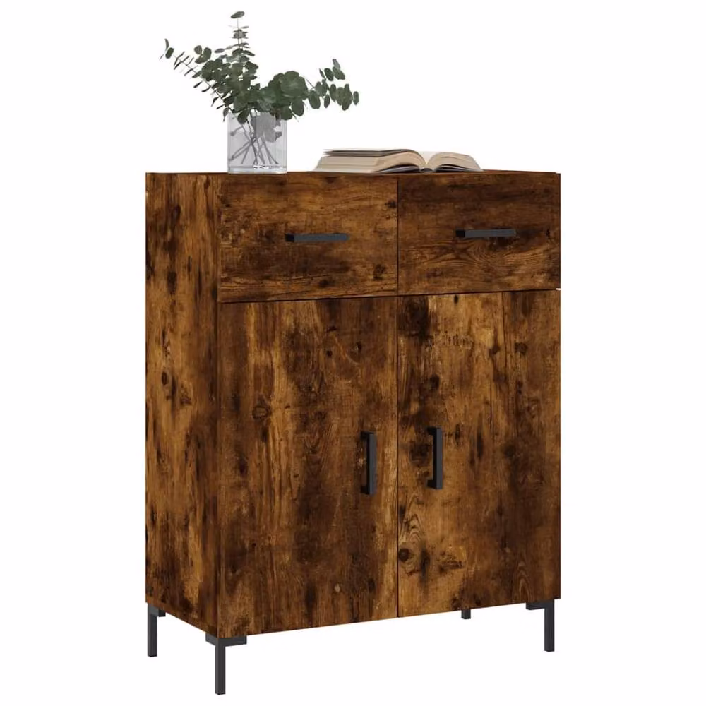 Berkfield Home Modern Smoked Oak Sideboard in Brown, W/D/H: 69.5 x 34 x 90 cm – 3