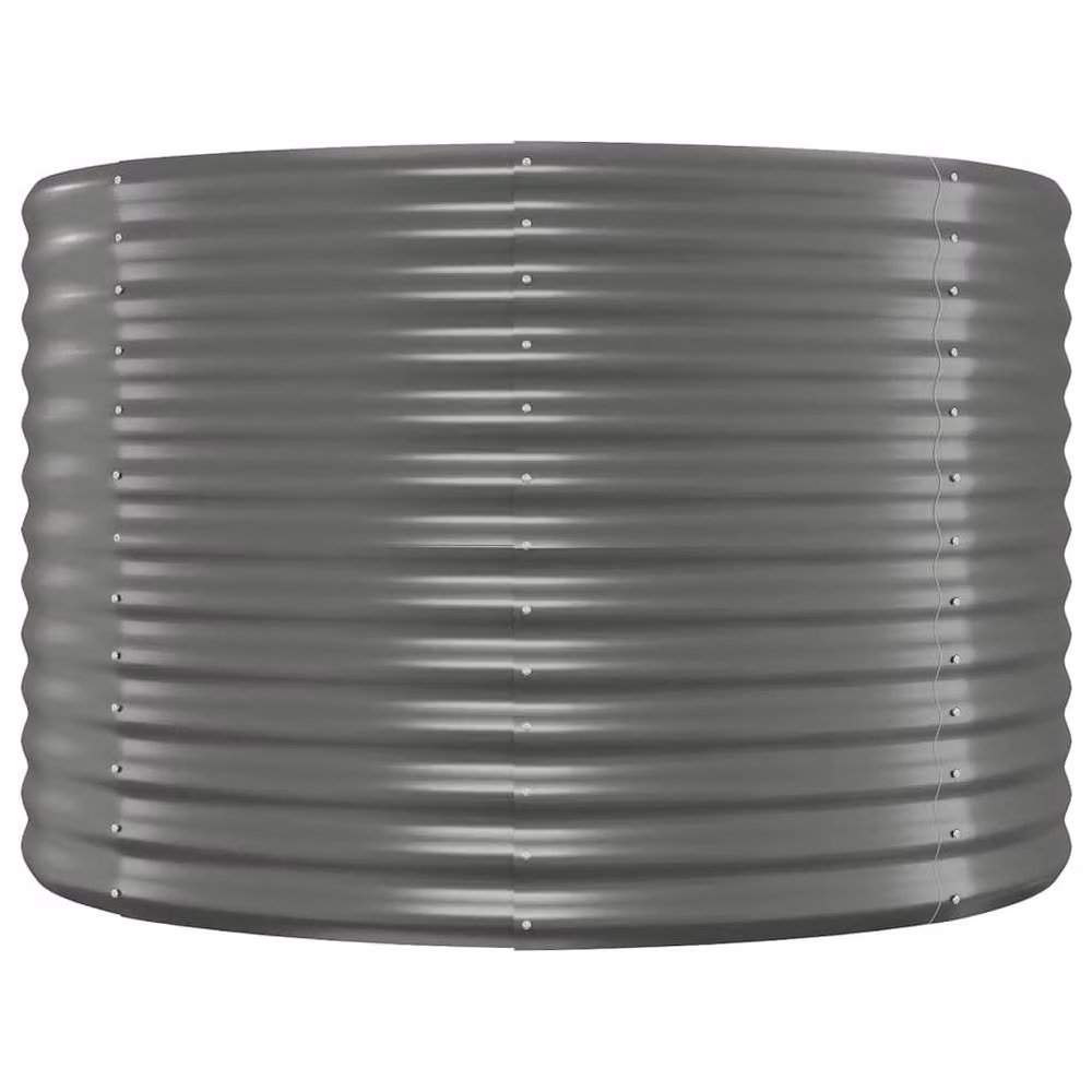 Berkfield Home Garden Powder-coated Steel Raised Bed, Grey, W: 322 cm, D: 100 cm, H: 68 cm – 3