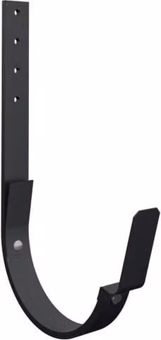 Lindab Matte Black Galvanised Steel 210mm Half Round Flex-Fit Rafter Angle Bracket