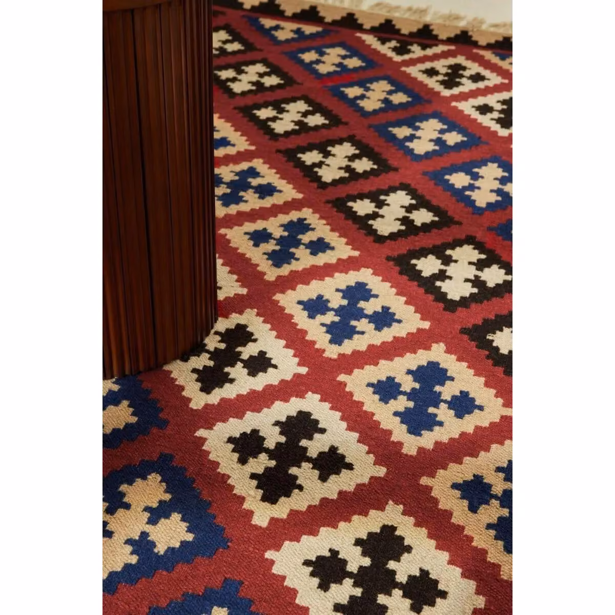 THE RUGS Kamal Kelim Vintage Design Handwoven Wool and Cotton Reversible Flat Weave Rug, Multicolour, W: 120 cm, L: 170 cm – 7