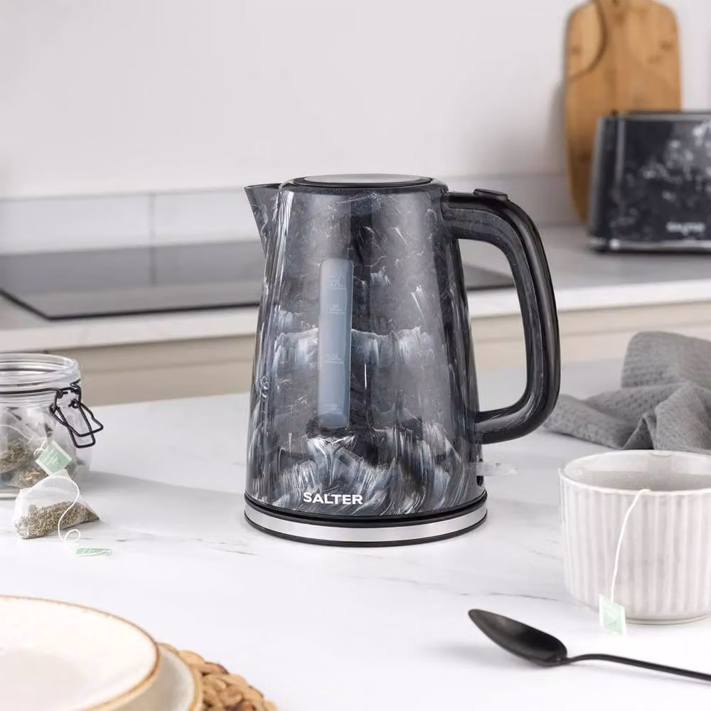 Dragodirect 1.7L Marble Effect Electric Kettle in Black with 360 Swivel Base and Limescale Filter – 2