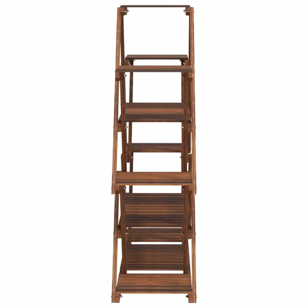 Berkfield Home Retro Solid Fir Wood Flower Stand in Brown, W/D/H: 110 x 25 x 105 cm – 5