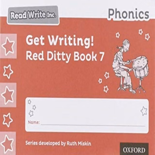 Ruth Miskin Read Write Inc. Phonics Get Writing Red Ditty Book Pack of 10
