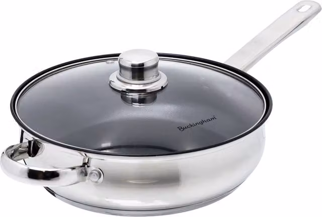 Buckingham Stainless Steel Deep Sauté Casserole Pan, Silver