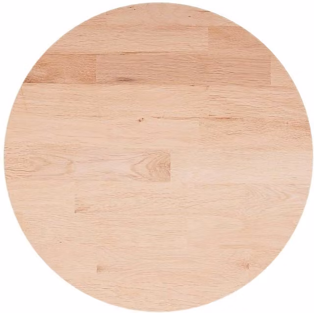 Berkfield Home Round Solid Wood Oak Table Top in Light Tan, Diameter: 30 cm