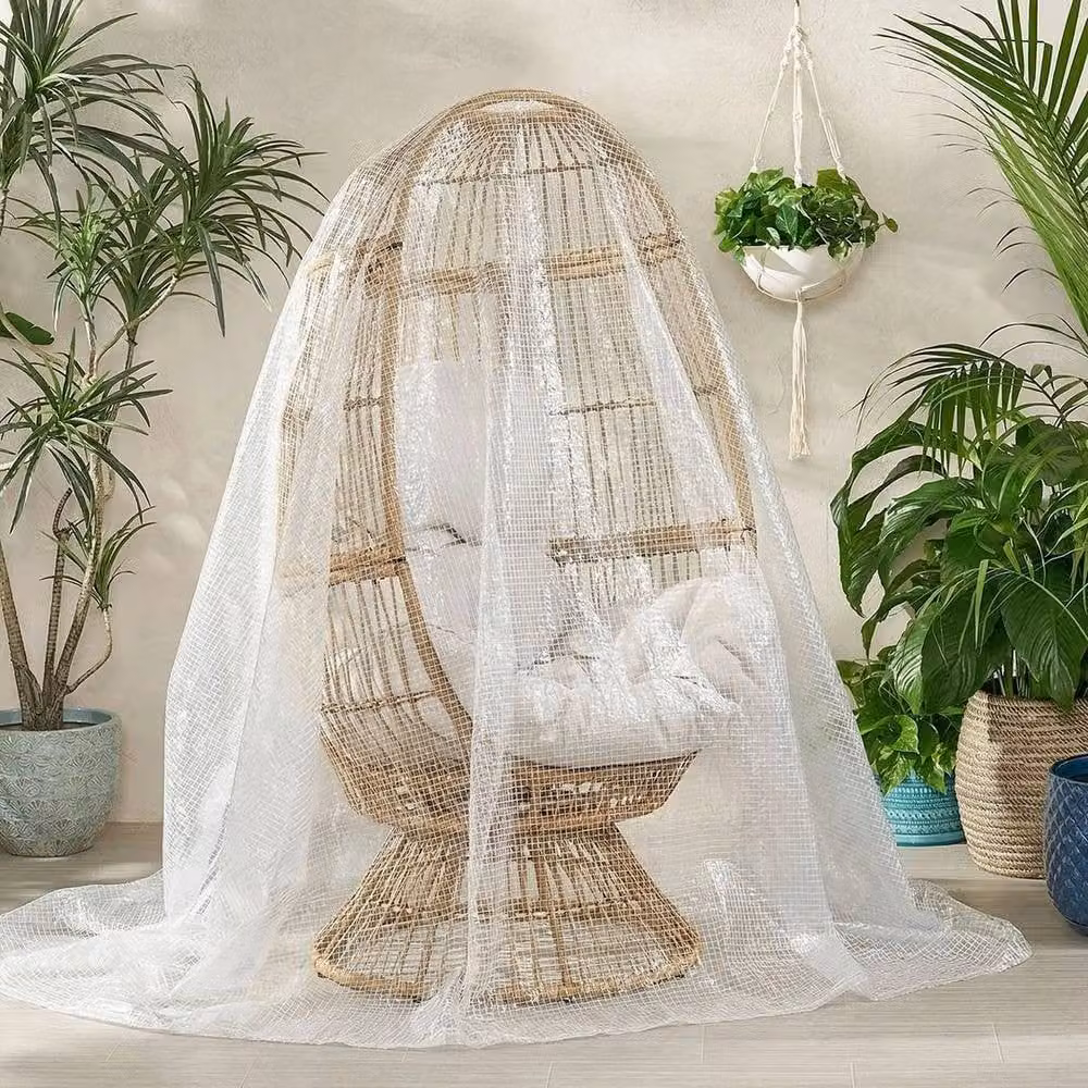 NESTLUNE Waterproof Tear-Resistant PE Tarpaulin, White, W: 100 cm, H: 15 cm – 3