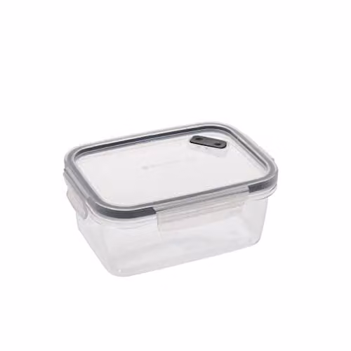 MasterClass 1.5 l Transparent Plastic Food Storage Container with Clip Lock Lid, Leakproof and Microwave Safe