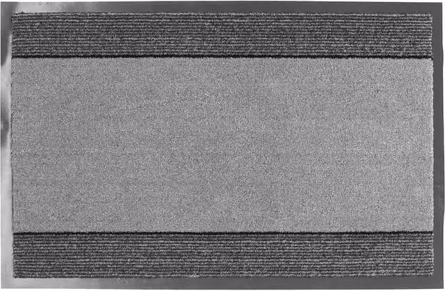 JVL Miracle Striped Barrier Doormat, Grey, W/D/H: 60 x 40 x 1 cm