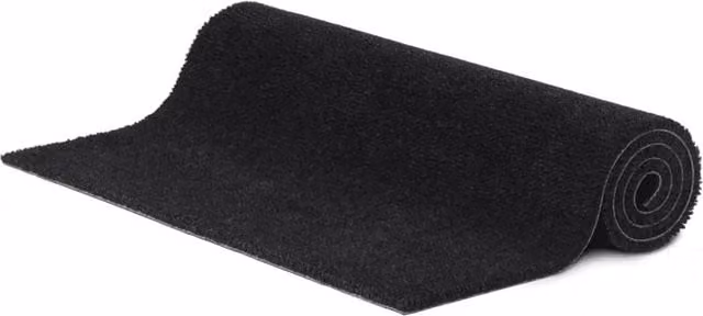 Berkfield Home Durable Tufted Coir Door Mat, Black, W: 90 cm x D: 150 cm x H: 1.6 cm – 1