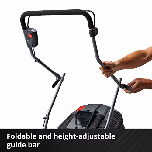 Einhell Power X-Change 36V Cordless Lawnmower with 2x Rechargeable Batteries and 2x Quick Chargers in Red and Black – 8