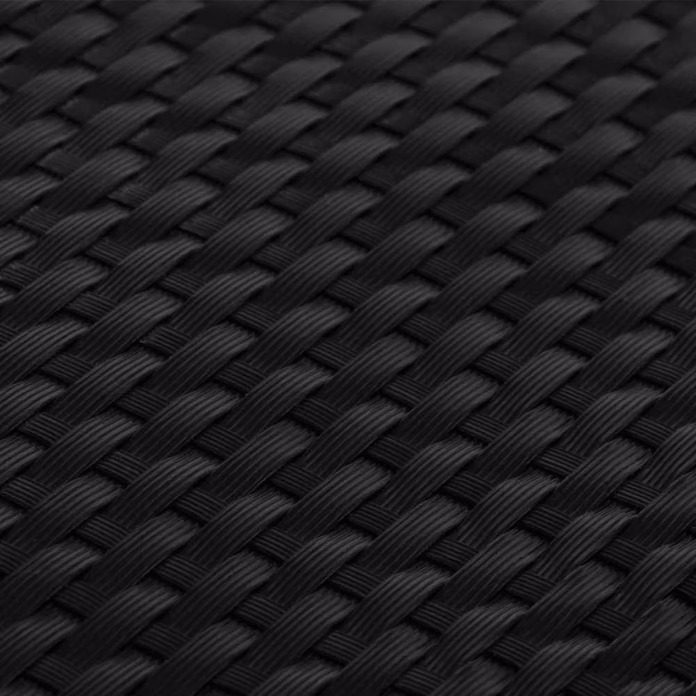 Berkfield Home Black Poly Rattan Balcony Screen, W: 1000 cm, H: 90 cm – 4