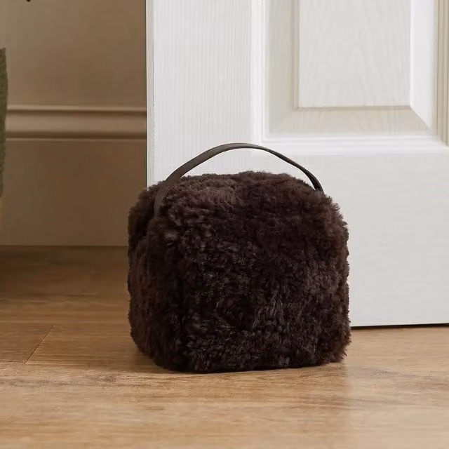 Native Natural Brown Sheepskin Doorstop