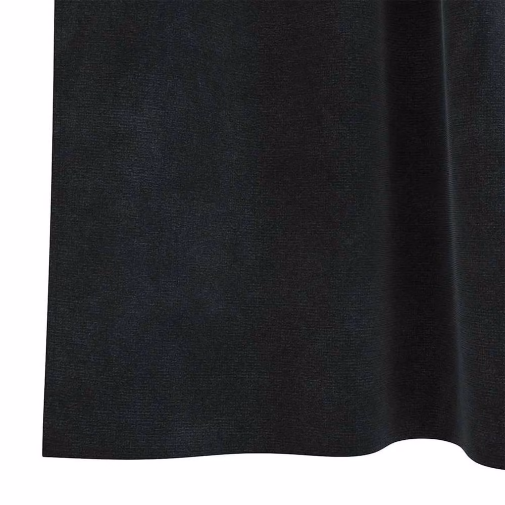 Berkfield Home Modern Blackout Velvet Curtains with Hanging Loops, 2 Pack, Black, H 175 x W 140 cm – 6