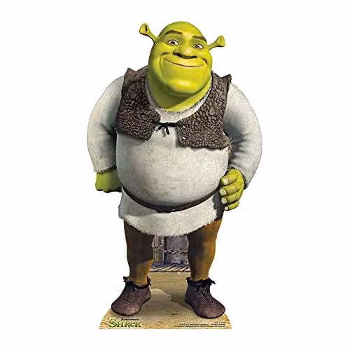 Star Cutouts SC917 Shrek Small Cardboard Cutout, Multicolour Party Decoration