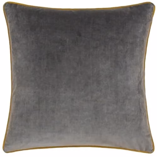 Furn Meridian Velvet Square Cushion in Grey, Green or Beige, W/D/H: 55 x 55 x 55 cm