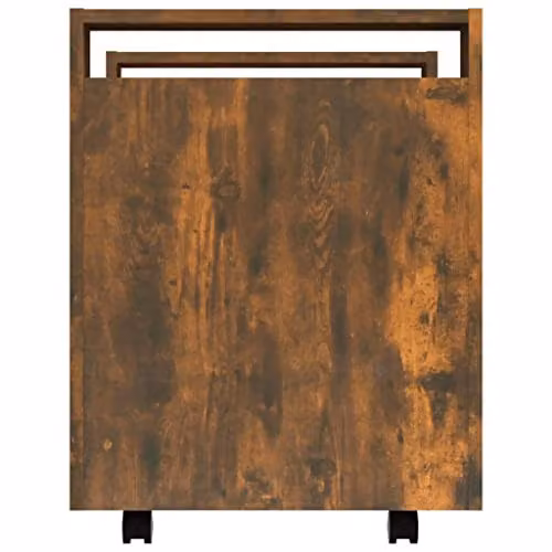 vidaXL Industrial Desk Trolley in Brown Oak, W/D/H: 60 x 45 x 60 cm – 3