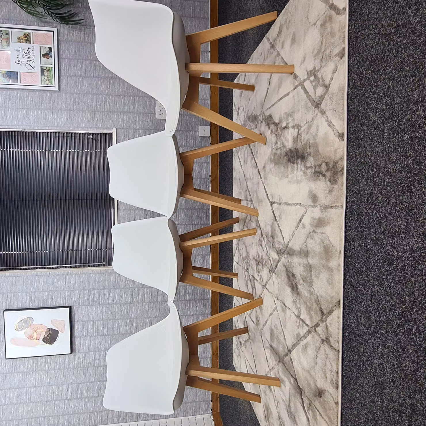 Kosy Koala Round Kitchen Dining Table Set with 4 Tulip Chairs in White Wood – 2