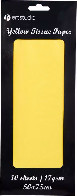 Art Studio Yellow Plain Tissue Paper