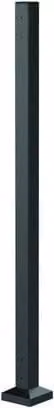 Steel Fortitude Anthracite Rectangular Bolt-Down Mid Post with Base Cover Plate, H: 115.5 cm, W: 5.0 cm