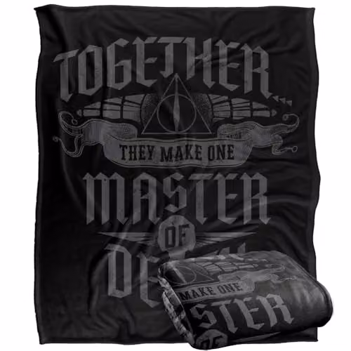 Warner Bros. Harry Potter Master of Death Super Soft Fleece Throw Blanket, Multicolour, W: 152.4 cm x L: 127 cm – 1