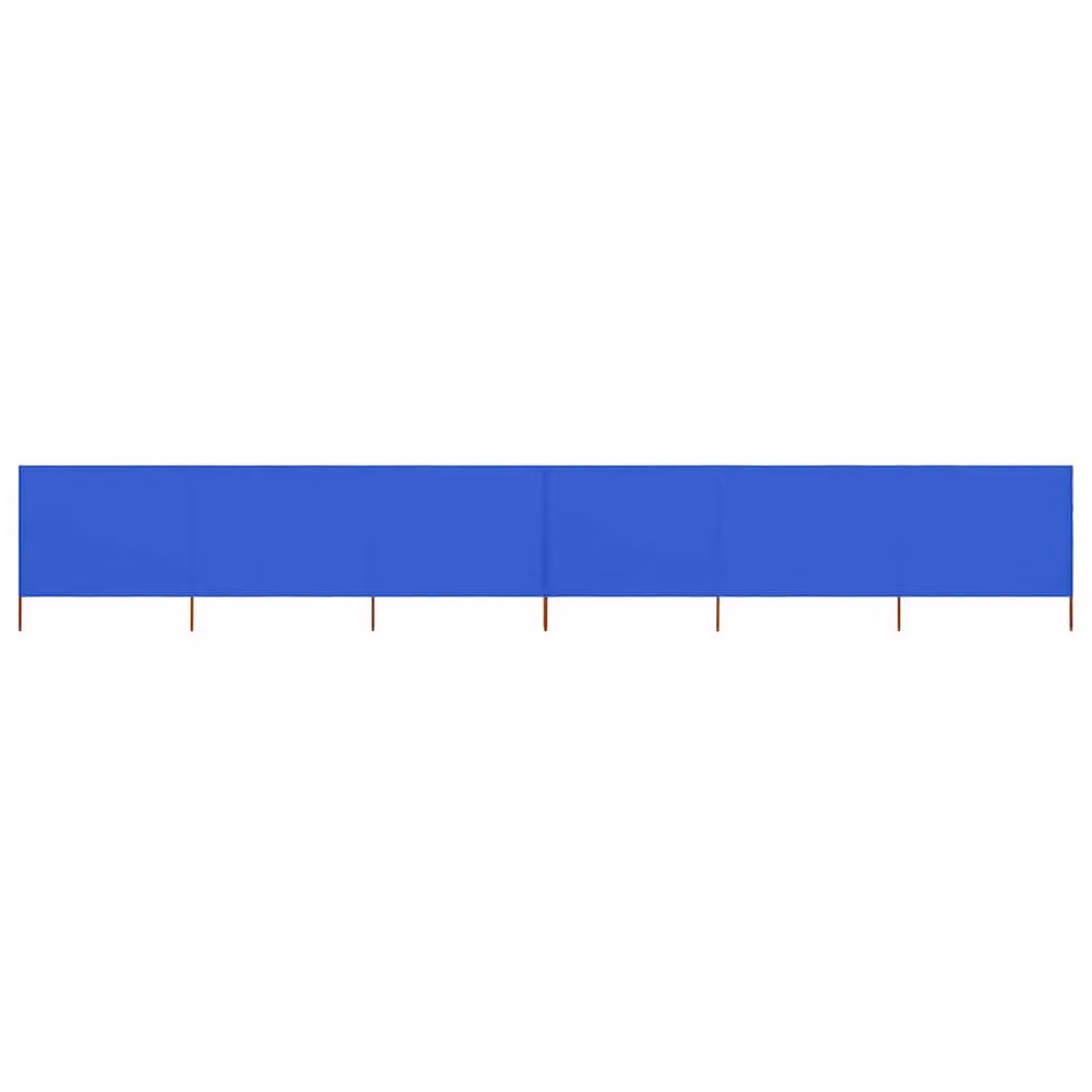 Berkfield Home 6-Panel Durable Fabric Wind Screen in Azure Blue, W: 800 cm, H: 80 cm – 2