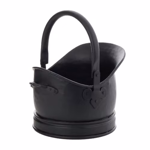 Leecroft Cromwell Metal Planter Bucket in Black