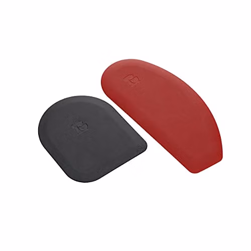 KitchenAid 2pc Silicone Pot and Bowl Scraper Spatula Set - Red and Black – 2