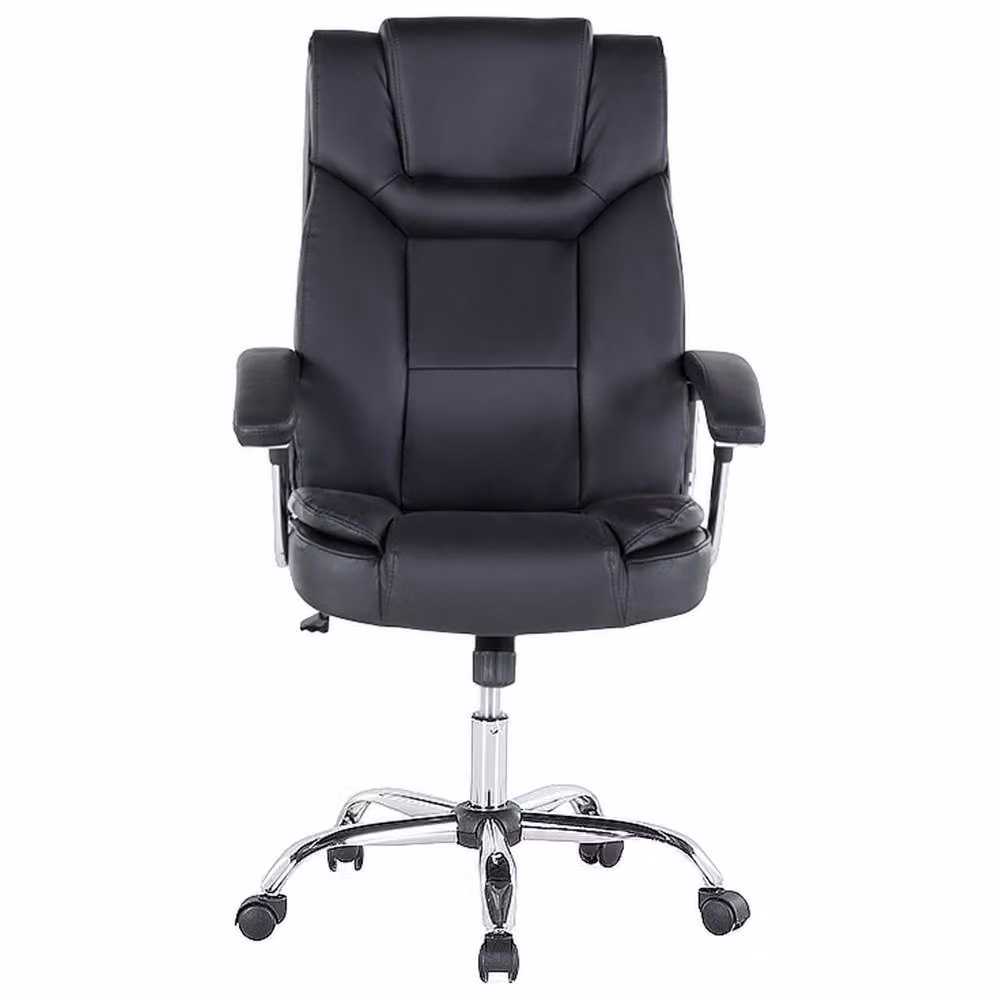 Wyld Haus Black Faux Leather Executive Office Chair with Swivel, Tilt and Armrests – 2