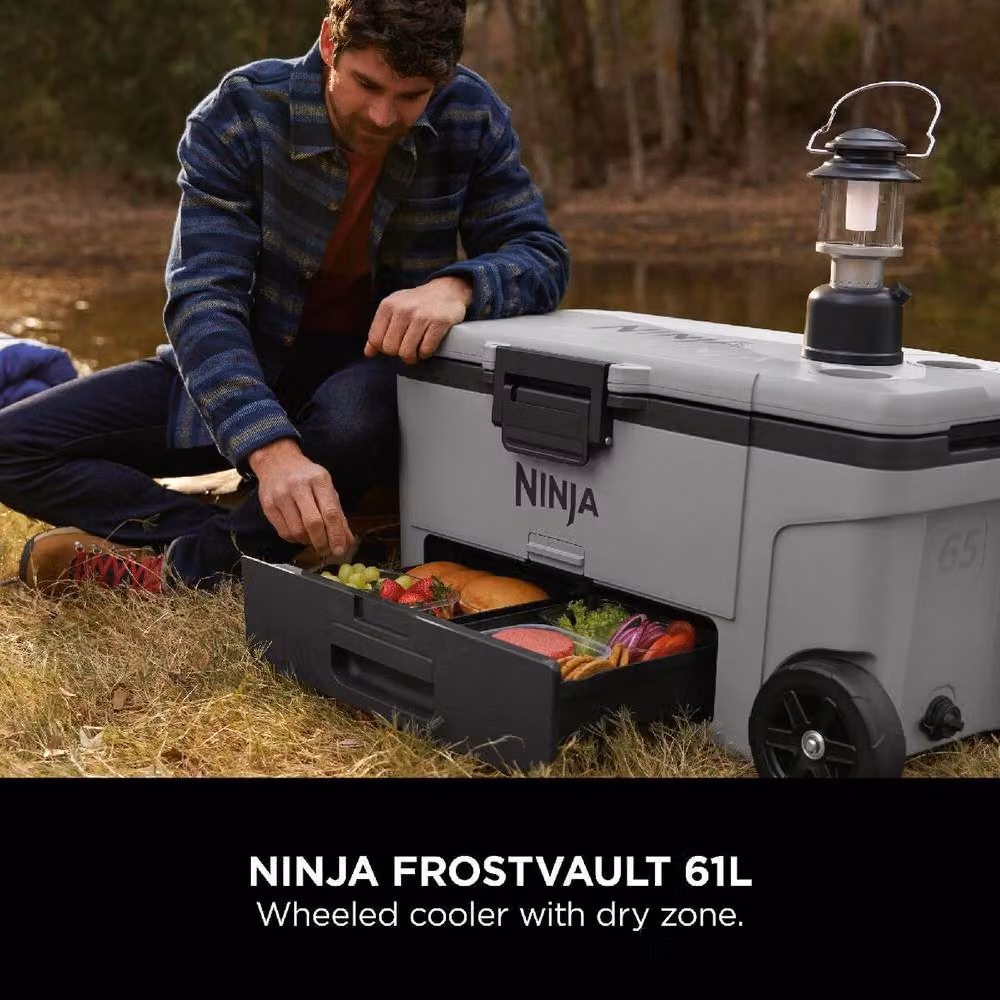 Ninja FrostVault 61L Wheeled Cooler with Dry Zone FB265EUUK in Grey – 3