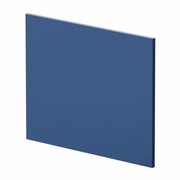 Royal Bathrooms Satin Blue Square Shower Bath End Panel, Width: 70 cm
