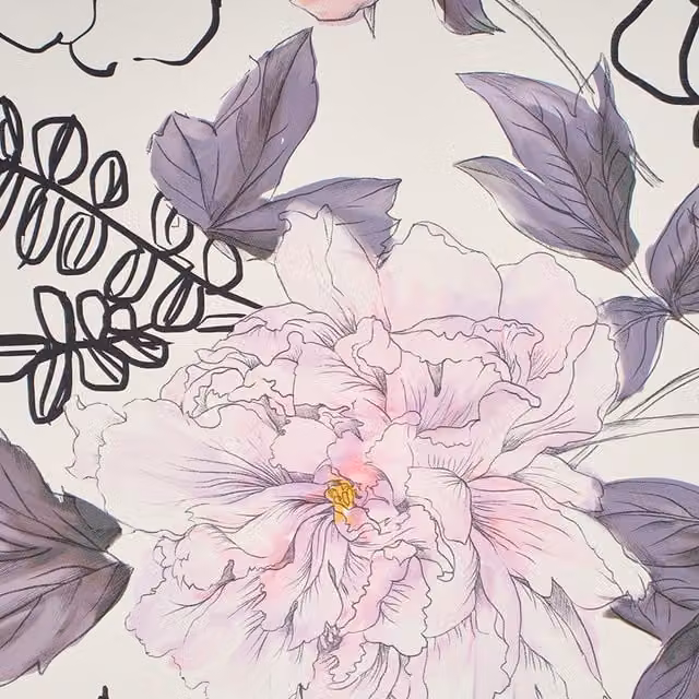 Lifeideas Self Adhesive Floral Wallpaper in Multicolour and White