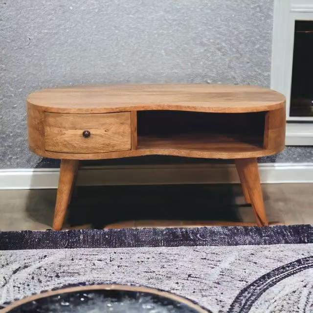 Artisan Furniture Mango Wood Oval Coffee Table in Brown