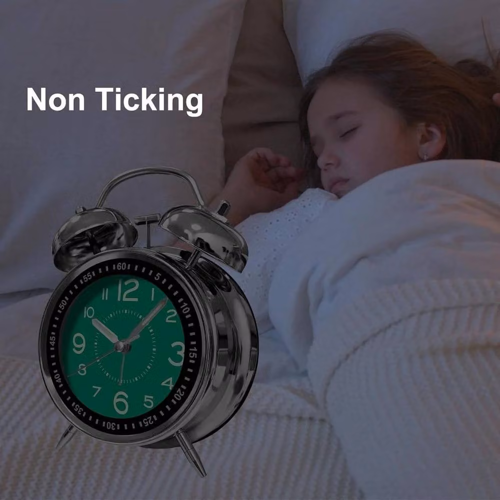 SPETLEK Super Loud Double Bell Alarm Clock in Green – 2