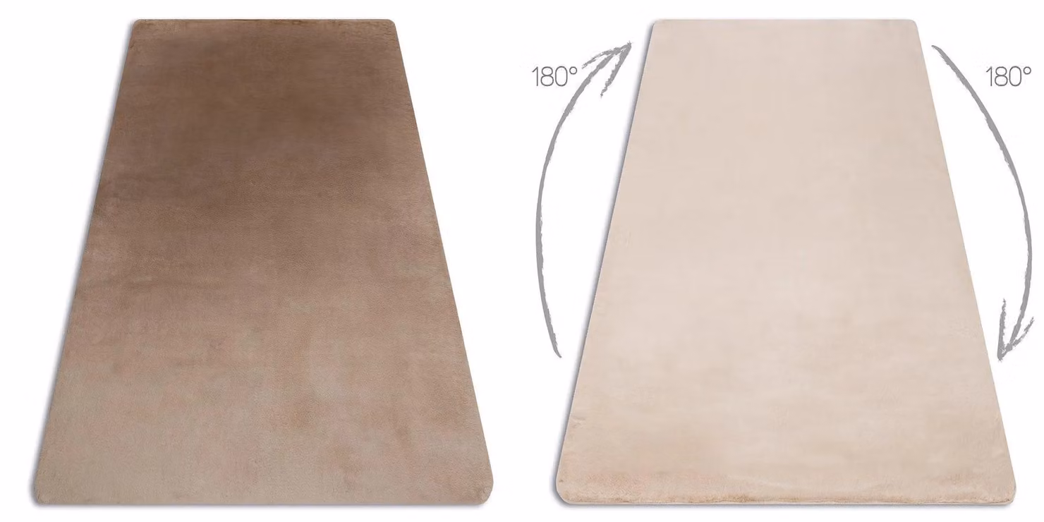 RugsX Posh Beige Rectangular Washable Non-Slip Polyester Rug W: 160 cm, D: 220 cm – 2