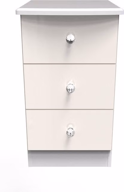 Ready Assembled 2 U Broadway 3 Drawer Bedside Cabinet in Taupe