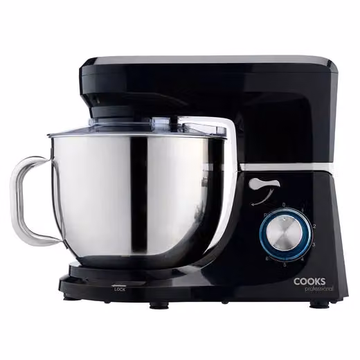 Cooks Professional Stand Mixer 1200W with 6 Speeds, Pulse Function and 7L Mixing Bowl in Black – 2