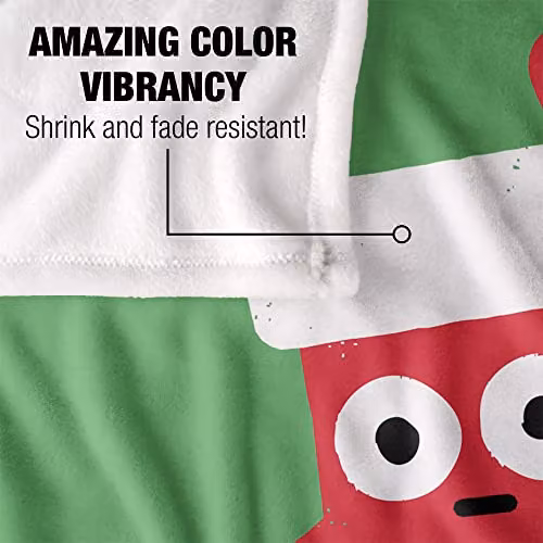 Bcreative David Olenick Happy Holidays and Stuff Silky Touch Super Soft Fleece Throw Blanket, White, W/D: 152 x 127 cm – 3