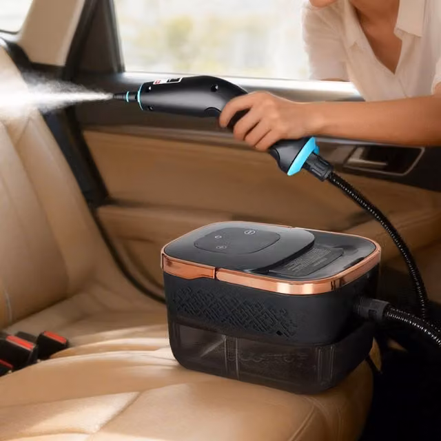 Spector Handheld Multipurpose Steam Cleaner with Display and Tools, Black and Gold, 1.6 l