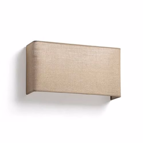 Netlighting Otton Rectangle Horizontal Jute Wall Lamp 2L in Beige – 1