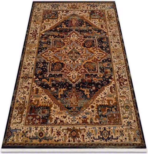 RugsX Wool Keshan Oriental Rug in Beige and Multicolour, W: 160 cm, L: 230 cm – 1