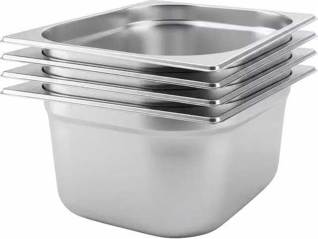 Argon Tableware Stainless Steel Gastronorm Containers 1/2 8.5L, Silver – 2
