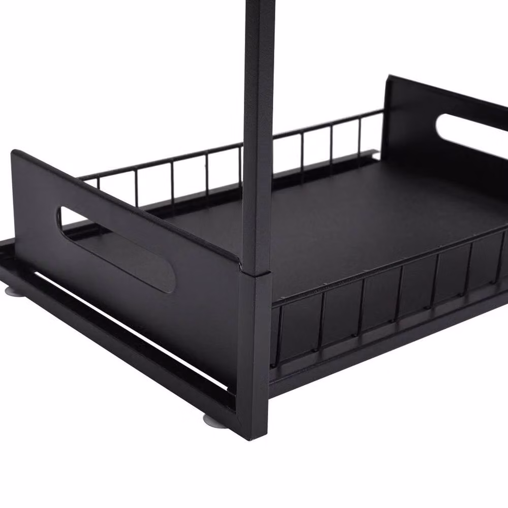 EONLION Under Sink Shelf Organiser Basket in Black, Width: 100 cm – 4