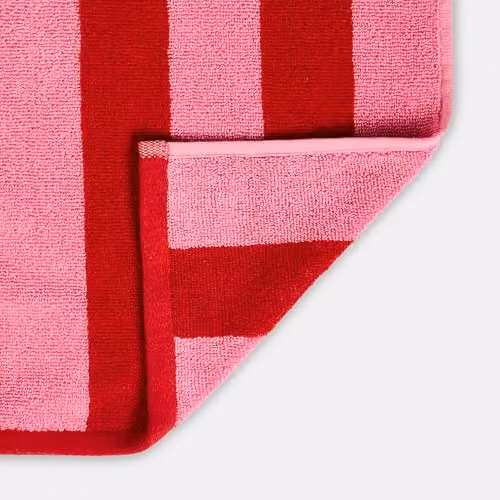OHS Pink Striped 100% Cotton Terry Bath Towel, W: 70 cm, L: 115 cm – 4