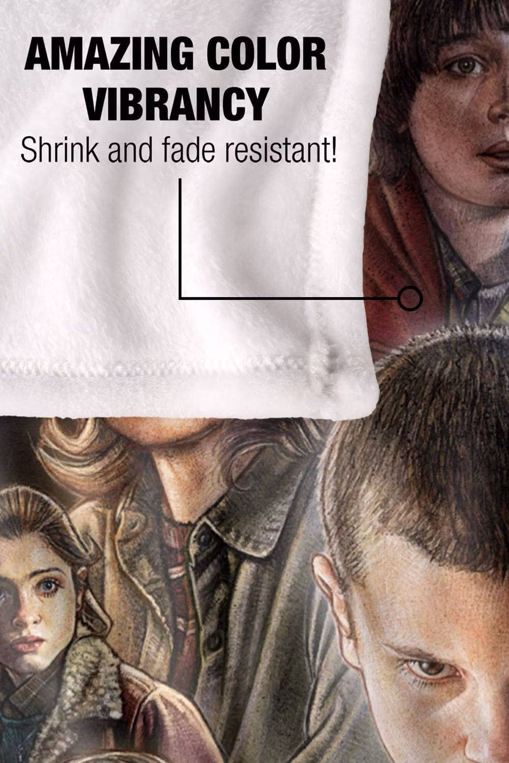 Stranger Things Season 1 Heroes Super Soft Throw Blanket, Multicolour, W: 152 cm, D: 127 cm – 4