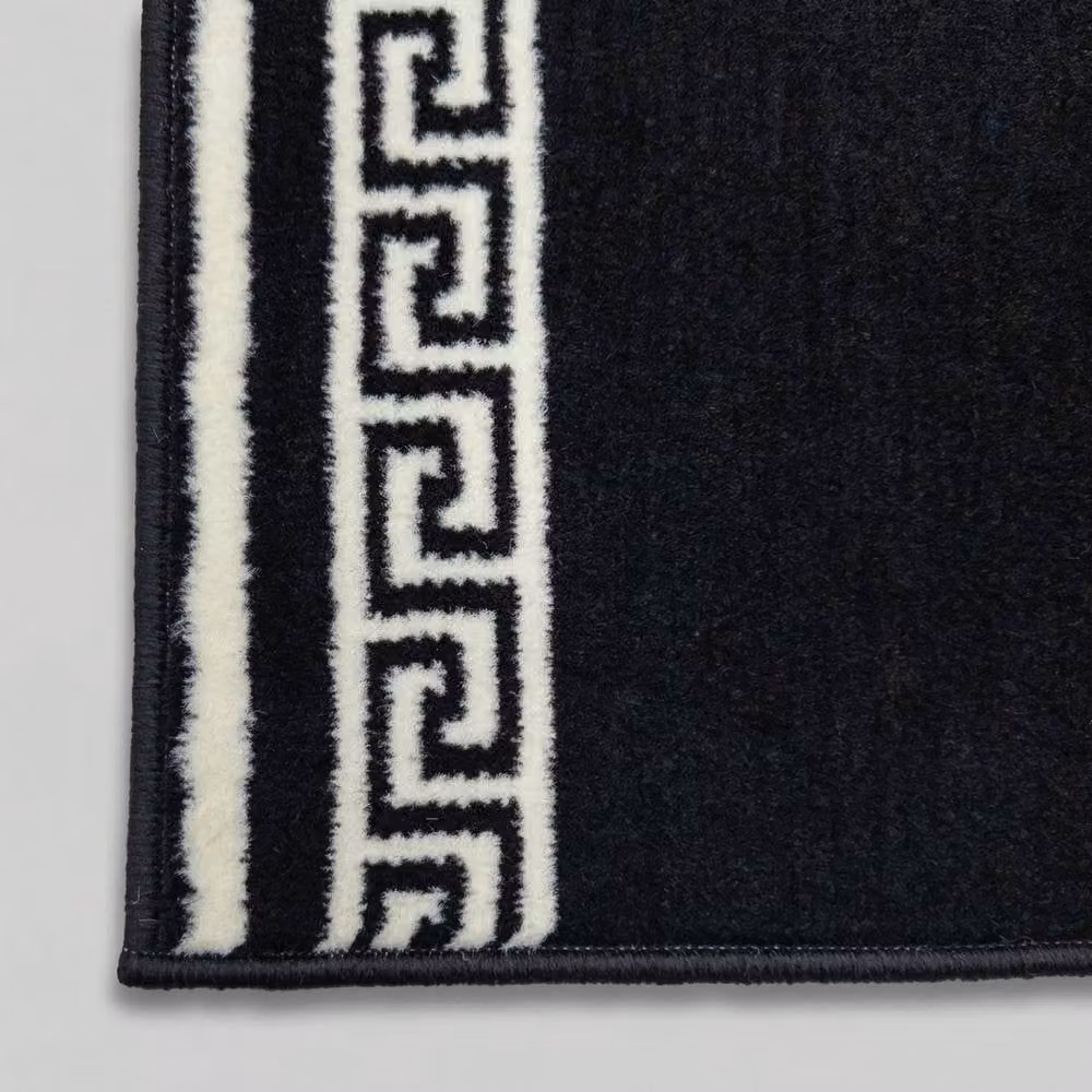 runrug Soft and Luxurious Hallway Runner Rug in Black, W/D/H: 70 x 180 x 0.9 cm – 3