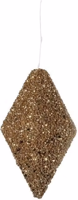 KDMD Gold Glitter Diamond Star Hanging Decoration, 4 Pack, 15 cm