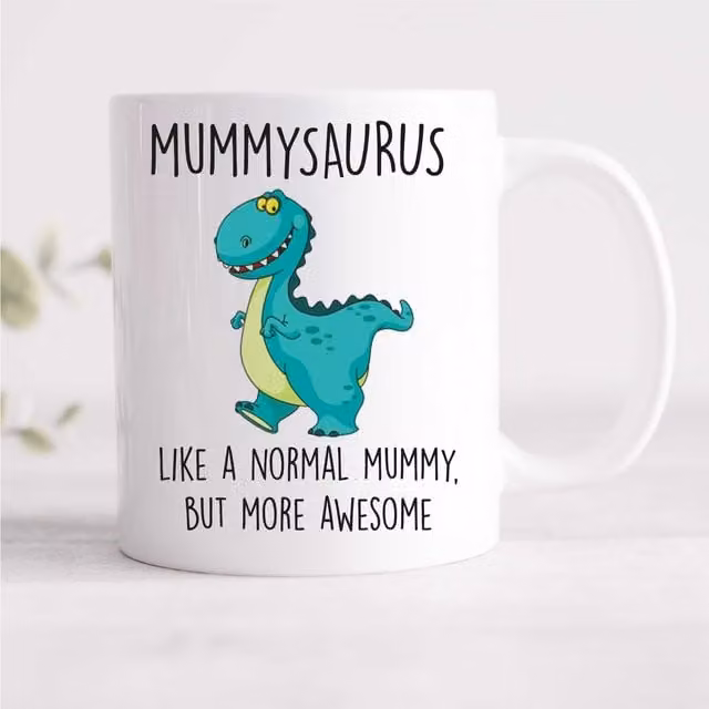 60 Second Makeover Limited Mummysaurus Ceramic Mug in White – 1